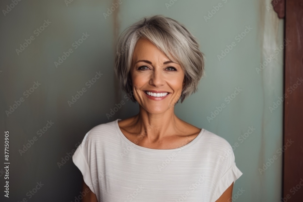 Portrait of a beautiful mature woman smiling at the camera with copy space Portrait of a beautiful mature woman smiling at the camera with copy space