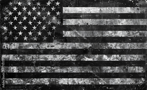 black and white american flag, high resolution, high detail, HDR, hyper realistic, photography, detailed, cinematic,


 photo