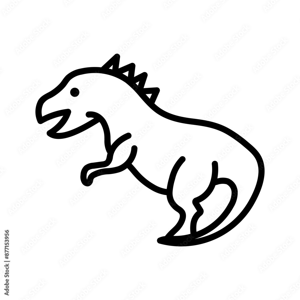 Fototapeta premium Allosaurus Lineart