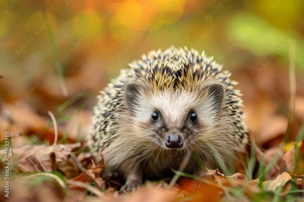 Close-up of hedgehog on field,Suffolk,United Kingdom Close-up of hedgehog on field,Suffolk,United Kingdom