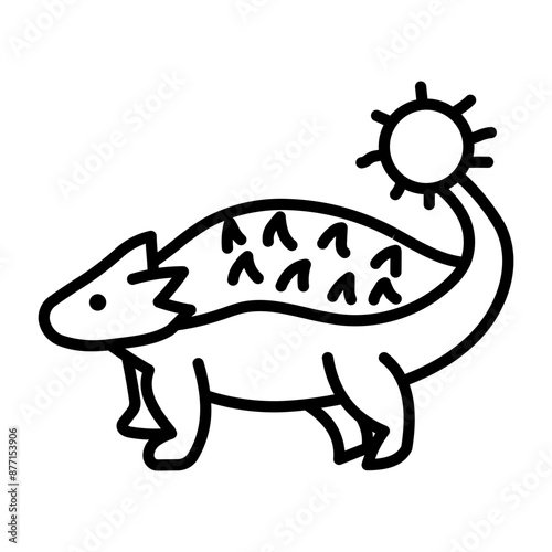 Ankylosaurus Lineart