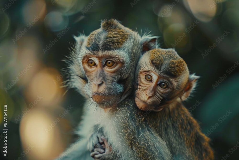 Close-up of monkeys,Singapore Close-up of monkeys,Singapore