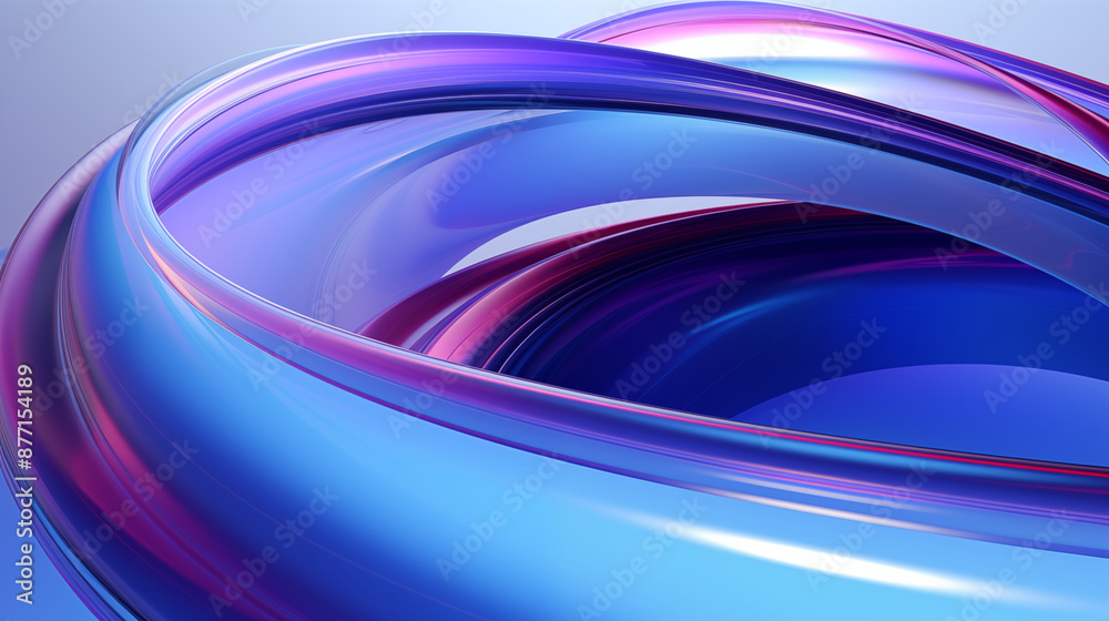 Abstract blue and purple colored rings, 3d render
Abstract blue and purple colored rings, 3d render