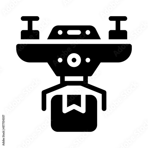 drone delivery glyph icon