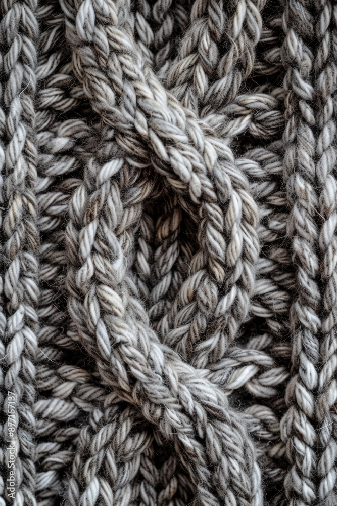 A close-up shot of a knitted blanket with intricate stitches and soft texture A close-up shot of a knitted blanket with intricate stitches and soft texture