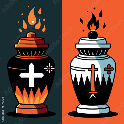 urns Flat illustration 