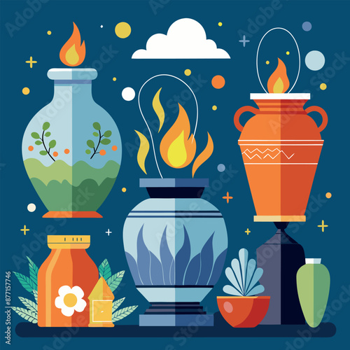 urns Flat illustration 