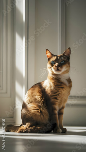 Wallpaper Mural A Photorealistic Cat on White Torontodigital.ca