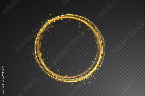 Abstract light neon background. luminous circle. Luminous spiral cover. Wake wave, fire path trail line and swirl effect curve. Food isolated. space tunnel. Ellipse shimmery color. Orange glitter.