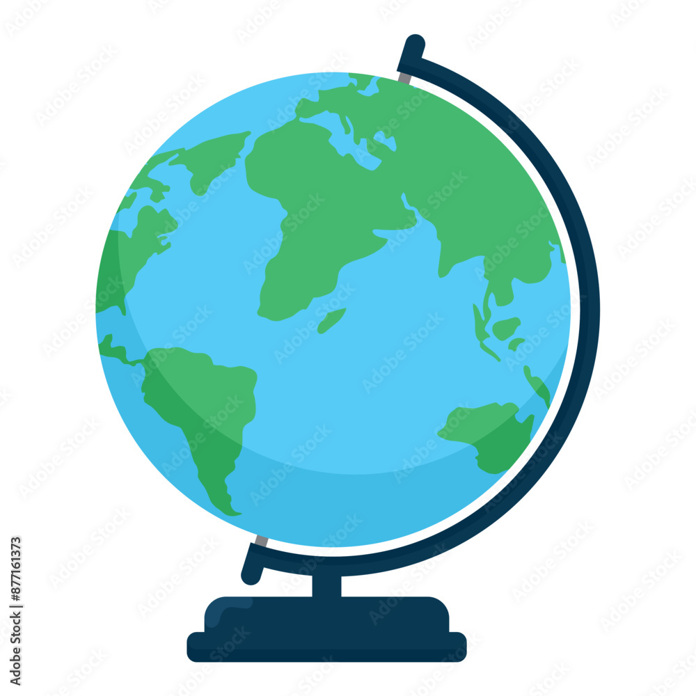 vector illustration of the concept of a globe, earth. Flat style vector illustration vector illustration of the concept of a globe, earth. Flat style vector illustration