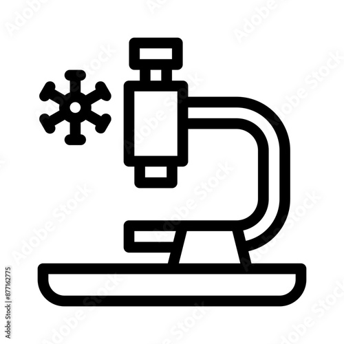 microscope line icon