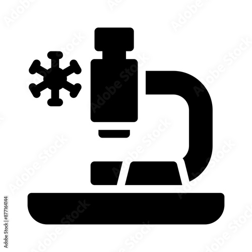 microscope glyph icon