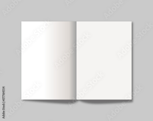 A mock-up illustration showing the inner pages of book, leaflet, catalogs, note, brochure, flyer, booklet, etc. spread out front.