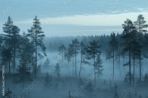 Misty Forest at Dawn
