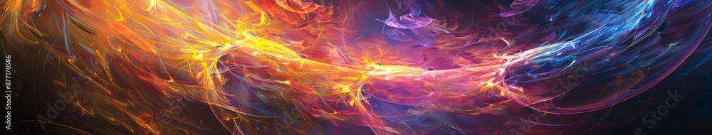 Obraz premium Abstract Wallpaper Featuring Colorful and Irregular Patterns with Lines and Curves. AI-Generated Background Emphasizing Vibrancy and Creativity