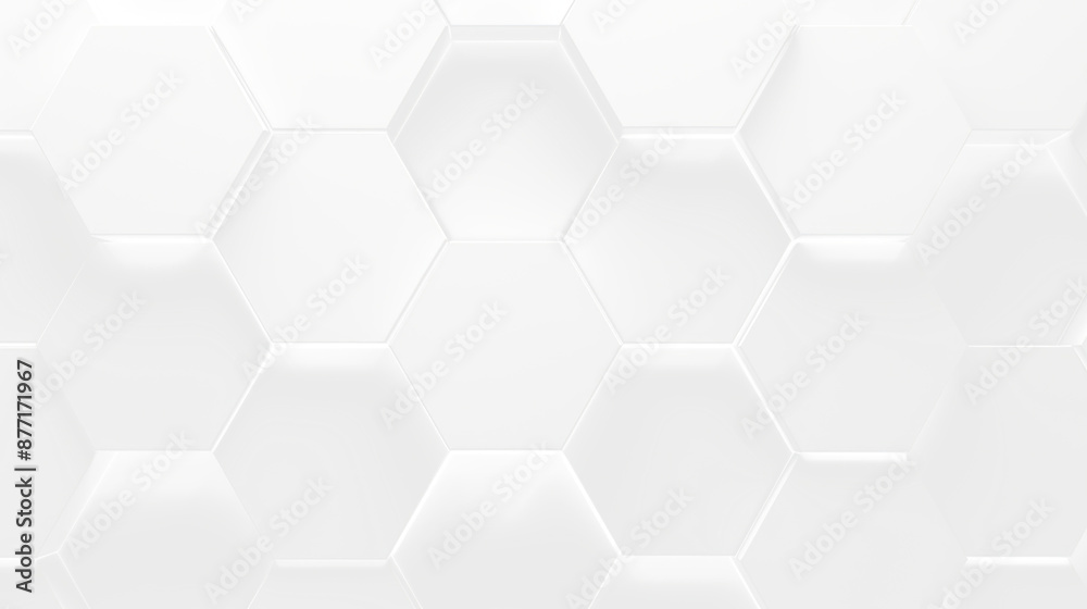 Fototapeta premium white honeycomb hexagon texture isolated on white or transparent png