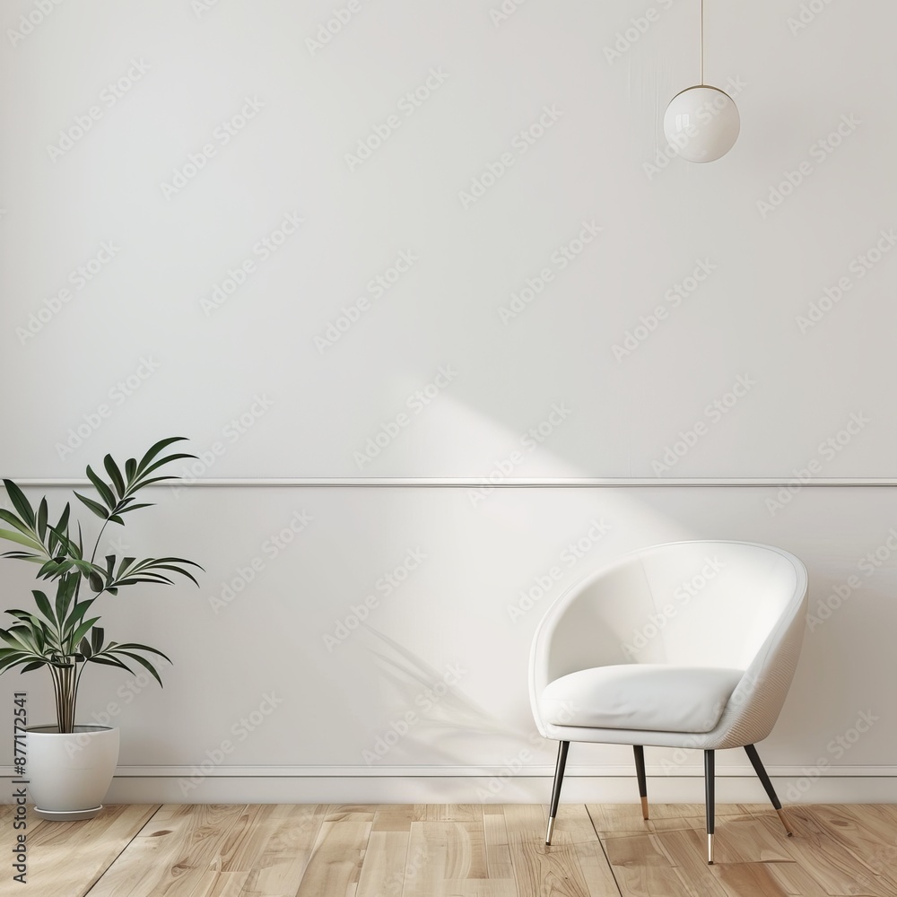 modern interior design of room in front of the empty wall modern interior design of room in front of the empty wall