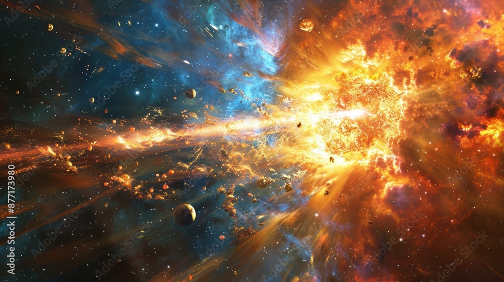 Cosmic Birth: Captivating Depiction of the Immediate Aftermath of the Big Bang Cosmic Birth: Captivating Depiction of the Immediate Aftermath of the Big Bang