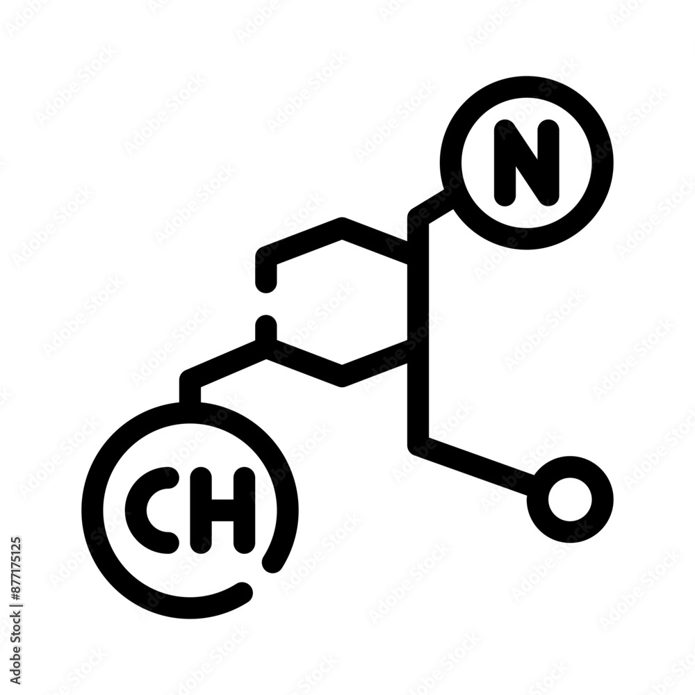 chemical bond line icon
