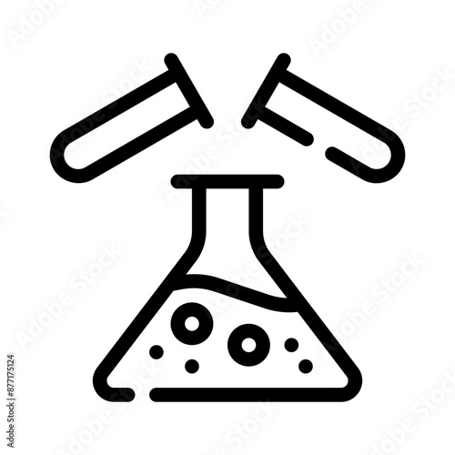 chemical reaction line icon