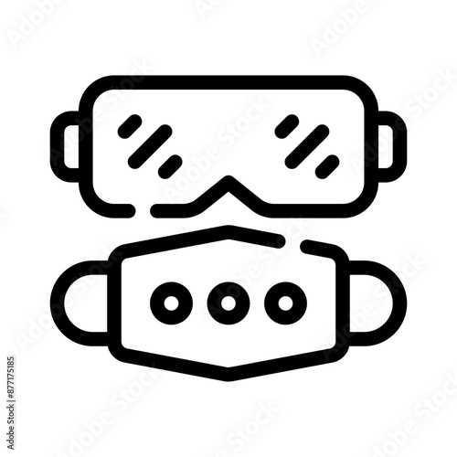 safety goggles line icon