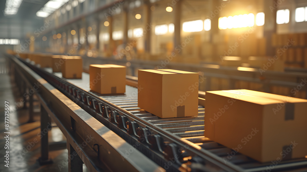 Line of work with parcel boxes to make shipments to destination. Concept: messaging
Line of work with parcel boxes to make shipments to destination. Concept: messaging