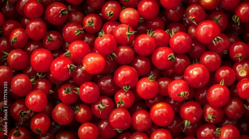Flat Lay View of Tomatoes in Full Frame. Background of Fresh Vegetables and Fruits Flat Lay View of Tomatoes in Full Frame. Background of Fresh Vegetables and Fruits