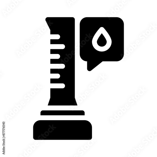graduated cylinder glyph icon