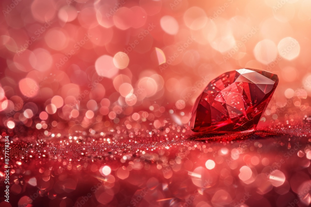 Radiant Red Ruby Gemstone Bokeh Background Radiant Red Ruby Gemstone Bokeh Background