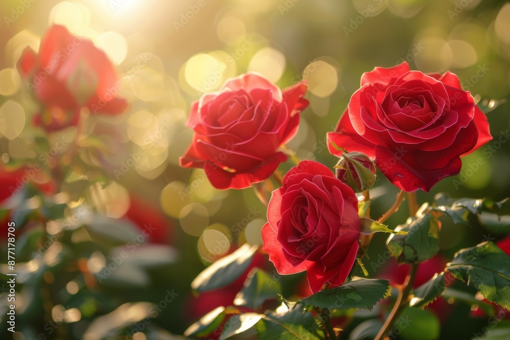 Red Roses in Sunlight Red Roses in Sunlight