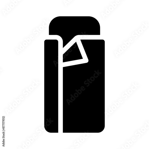 sleeping bag glyph icon