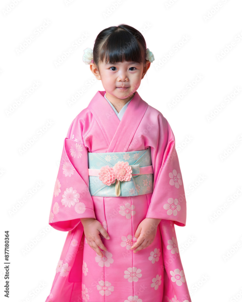 girl wearing Japanese traditional dress , isolated on white background, png format girl wearing Japanese traditional dress , isolated on white background, png format