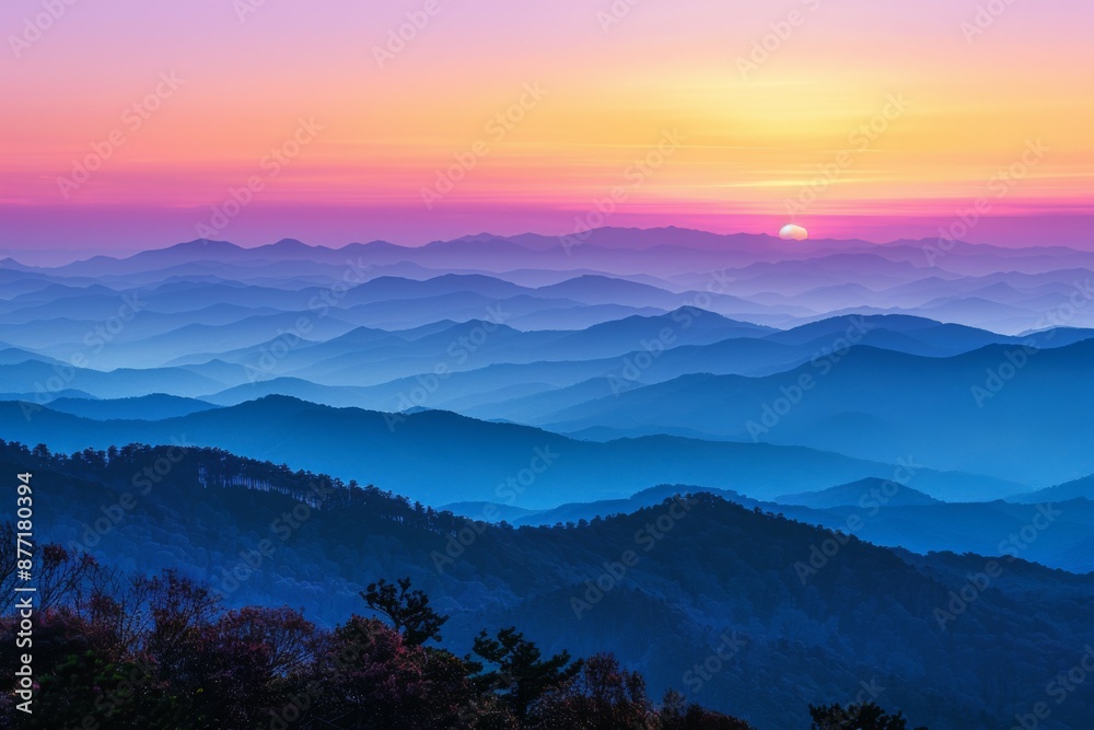 Naklejka premium Stunning Mountain Sunrise