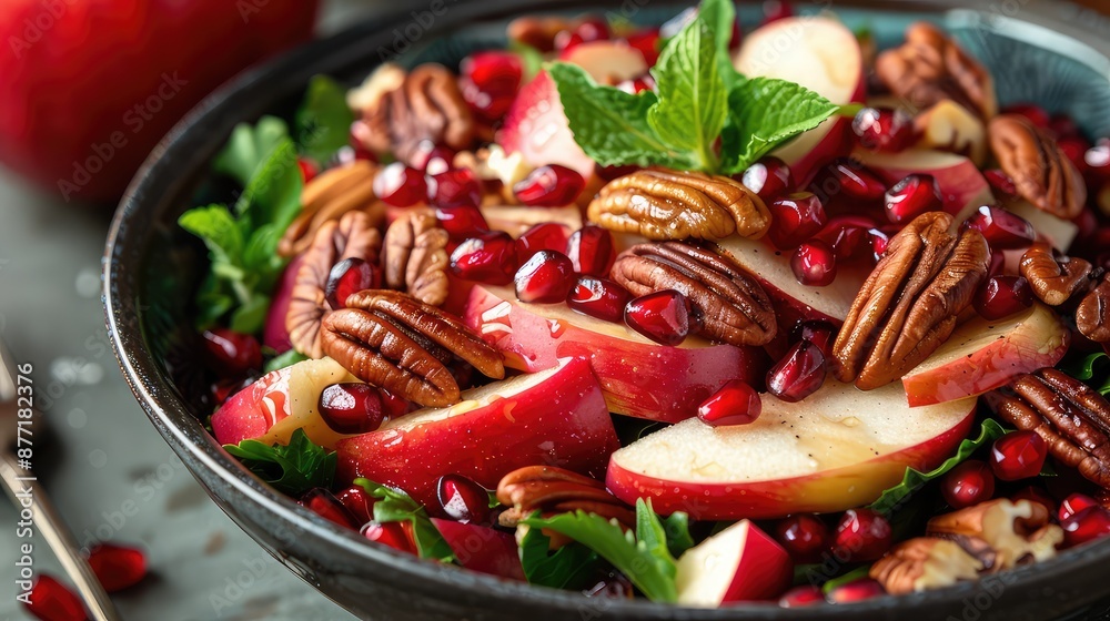 Fresh Autumn Salad with Apples and Pomegranate Fresh Autumn Salad with Apples and Pomegranate