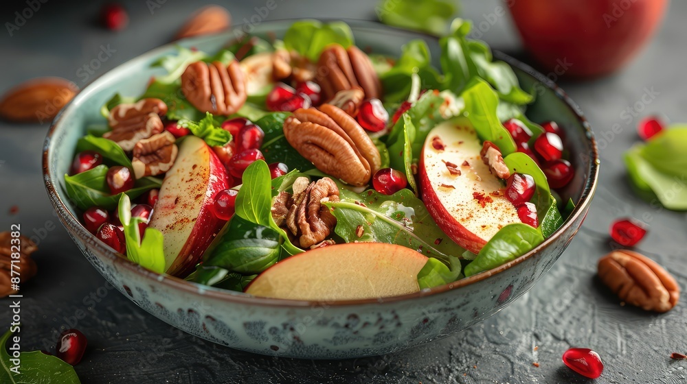 Fresh Autumn Salad with Apples and Pomegranate Fresh Autumn Salad with Apples and Pomegranate