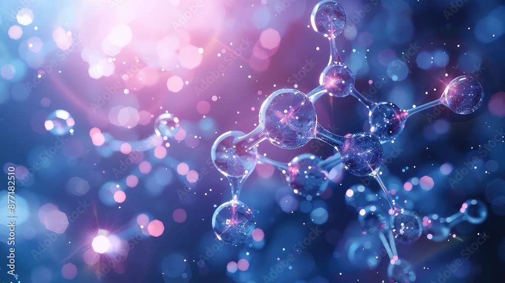 Abstract Molecule Structure: Scientific Elegance Abstract Molecule Structure: Scientific Elegance