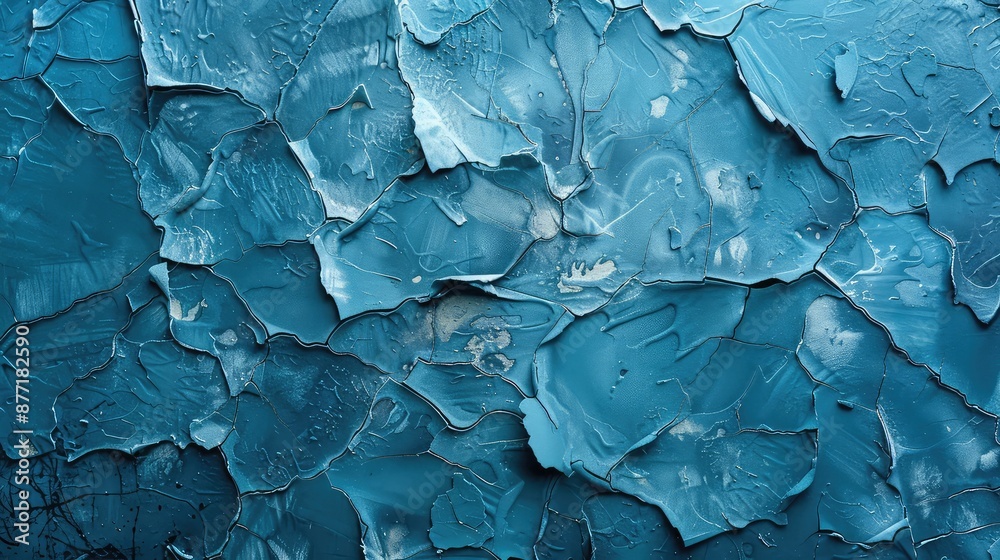 Fototapeta premium Urban Chic: Blue Stucco Texture with Trendy Animal Print Accents