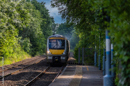 British Network Rail commuter suburban rural rail station England UK