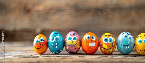Easter eggs decorated with ...