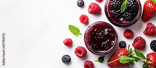 A vivid image of berry jam ...