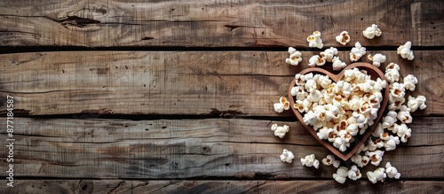 Popcorn heart displayed on ...