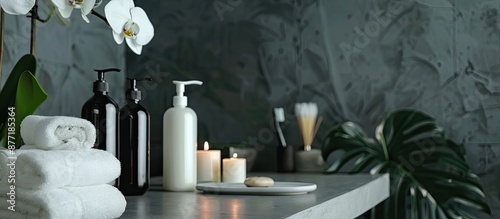 Spa therapy supplies displa...