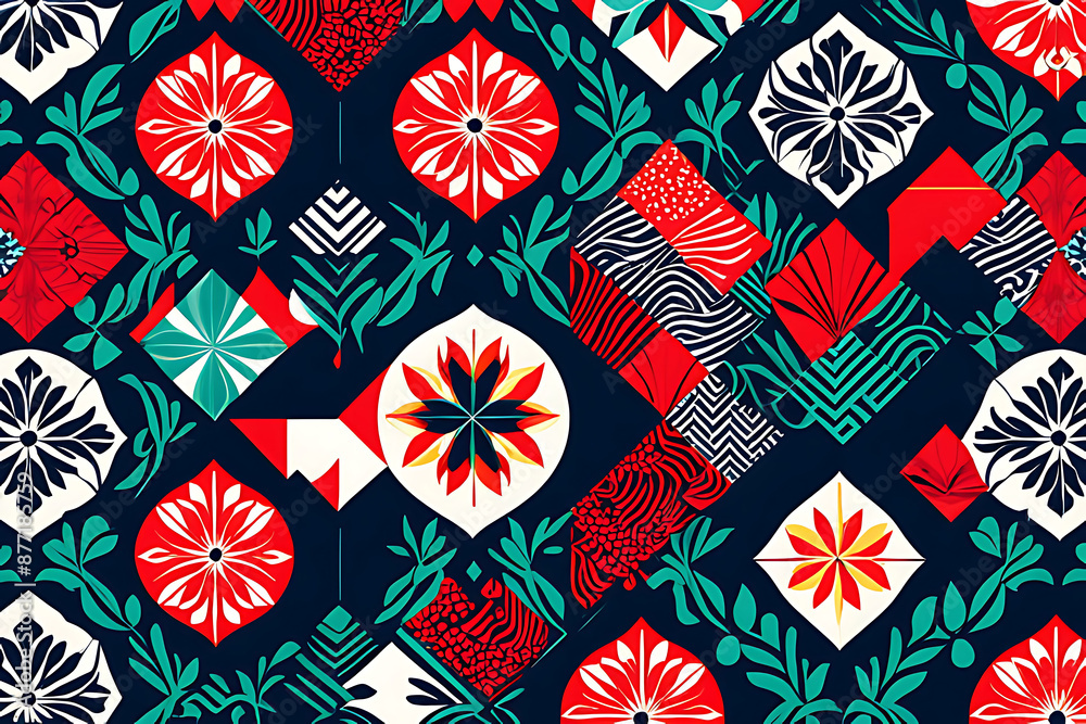 seamless pattern with shapes seamless pattern with shapes