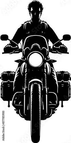 silhouette of a person riding a motorcycl, biker ride motorcycle, touring motorbike 