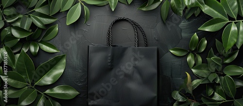 Dark background with green ...