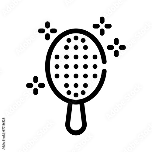 hairbrush line icon