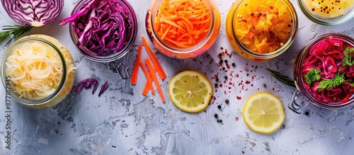 A variety of fermented food...