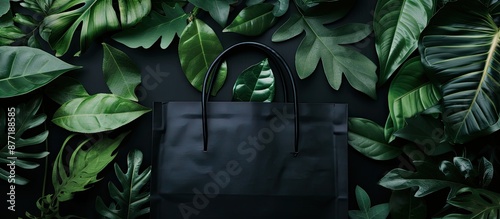 Dark background with green ...