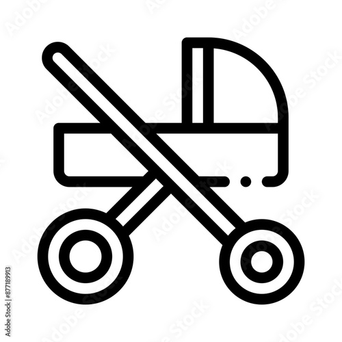 stroller line icon