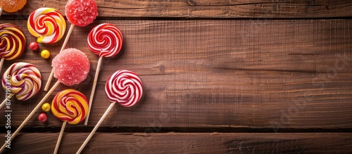 Various lollipops displayed...